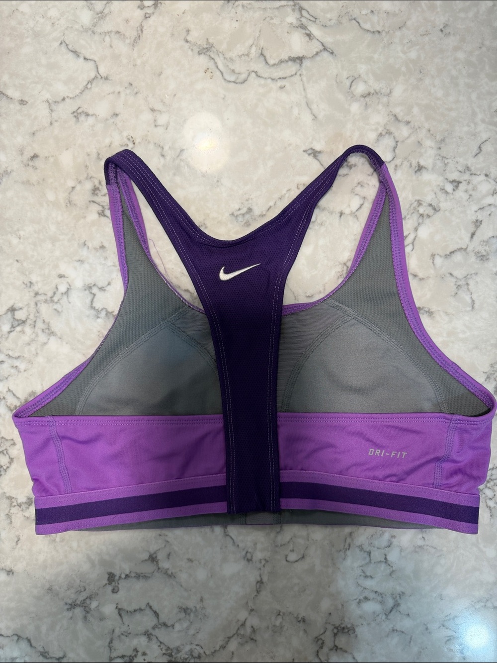 Nike Purple Dri-FIT Racerback Sports Bra with Dark Trim/Size Large - Picture 4 of 5